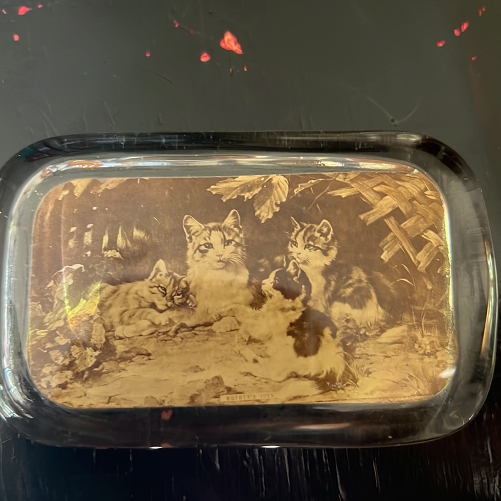 VTG Solid Glass Paperweight EUC